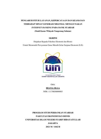 Skripsi Diajukan Kepada Fakultas Ekonomi Dan Bisnis Untuk Memenuhi