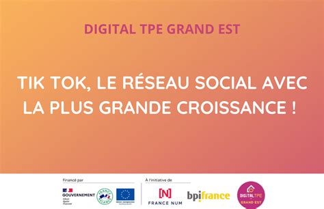 TiK ToK le réseau social avec la plus grande croissance Digital