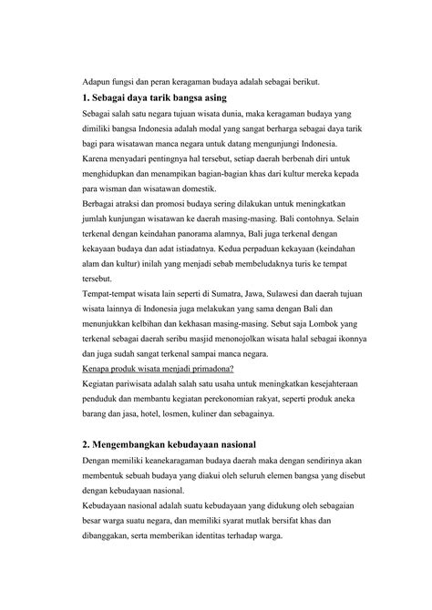 Fungsi Dan Peran Keragaman Budaya Docx