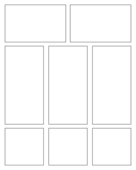 8 Panel Comic Strip Template