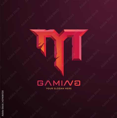 Initial letter M gaming esports style logo template Stock Vector ...