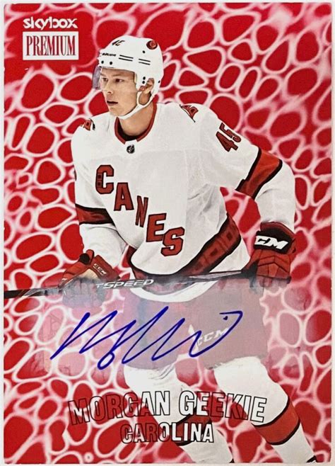 Morgan Geekie Autographed 2020-21 Skybox Premium Carolina Hurricanes ...