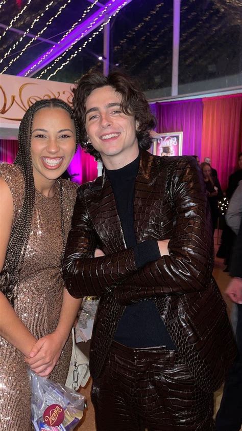 Timoth E Chalamet During The Wonka Red Carpet In Los Angeles December