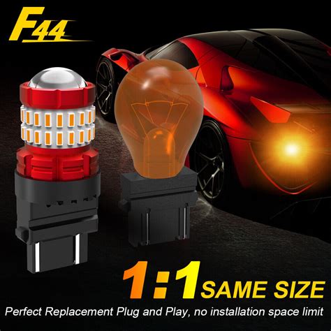 Amber Yellow Led Front Turn Signal 3157 3457 Light Bulb For Ford F 150