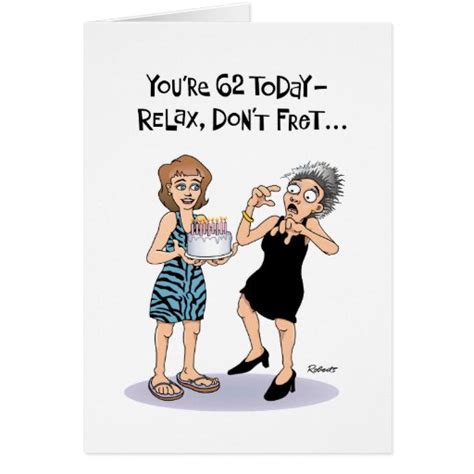 Funny 62nd Birthday Card For Female Zazzle