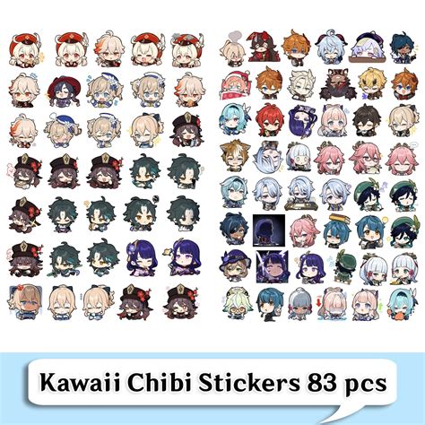 Genshin Impact Chibi Stickers Set B Pcs Genshinbox