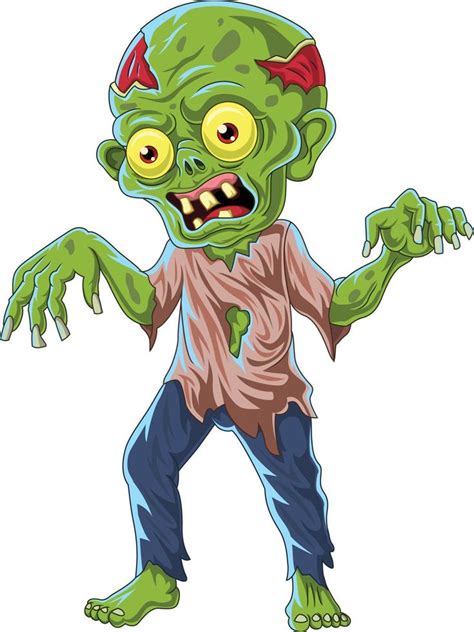 Cartoon Zombie Isolated On White Background 7098278 Vector Art At Vecteezy