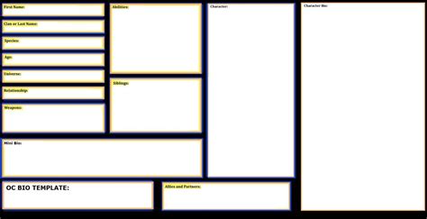 Oc Bio Template By Wolfblade111 On Deviantart With Regard To Oc Bio Template 55509 Templates