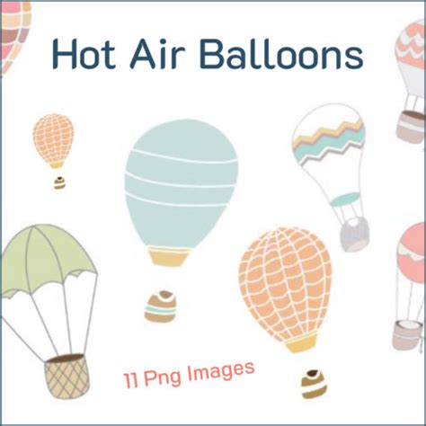 Watercolor Hot Air Balloons MasterBundles