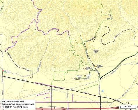 San Dimas Canyon Park - California Trail Map