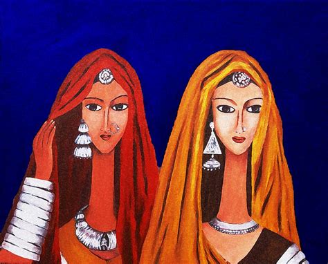 The Chunari Girls Digital Art By Drashti Fine Art America