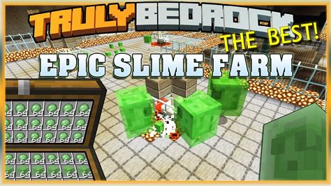 Truly Bedrock S1 Ep23 Epic Slime Farm The Best Minecraft Bedrock Edition Smp Mcpe Mcbe