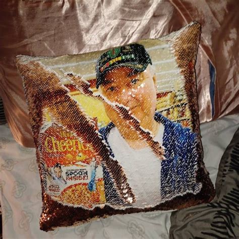 Sequin Pillow Personalized Custom Phototext Pillow Custom Magic Pillow Mermaid Pillow Hidden