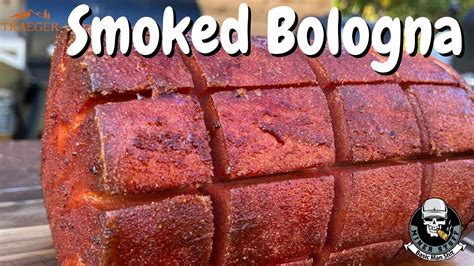 Smoked Bologna Chub On The Traeger Pellet Smoker Youtube