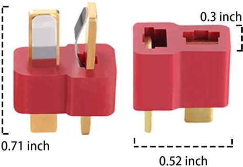 Conector T Deans Par Macho Hembra RC Drone