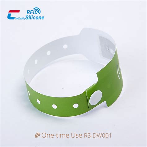 Wholesale One Time Use RFID Paper Wristband Disposable Bracelets