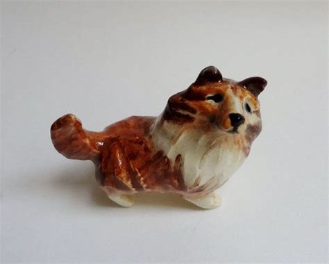 Shetland Sheepdog Sculpture Sheltie Sculpted Ceramic Figurine Etsy