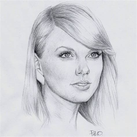 How To Draw Taylor Swift Face