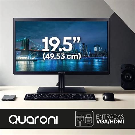 Monitor Led Quaroni MQ19 01 19 5 60HZ HD 1600x900 Px 5Ms TN