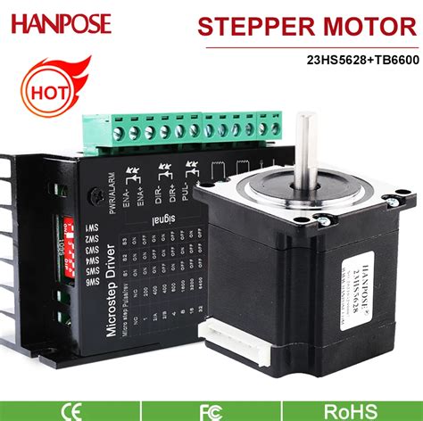 HANPOSE NEMA23 Stepper Motor 23HS5628 TB6600 Driver 9 42V Controller 2