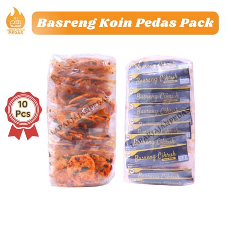 Jual Basreng Pedas Daun Jeruk Cikruh Varian Koin Camilan Ringan Kemasan