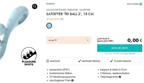 EIS DE Satisfyer Tri Ball 2 Multifunktionen Vibrator 6 Gratisartikel