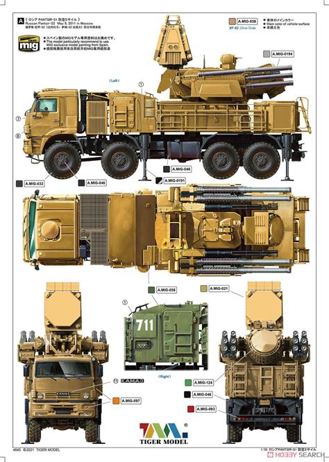 Russian Pantsir-S2 Missile System (SA-22 Greyhound) (Plastic model) Color1