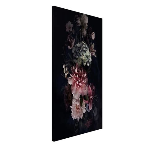 Blumen Mit Nebel Auf Schwarz Magnettafel Im Hochformat Bilderwelten