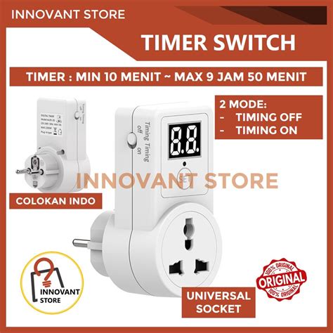 Jual Timer Stop Kontak Timer Colokan Listrik Digital Switch Saklar