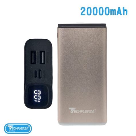 TECHFUERZA Power Bank 2 Puertos USB 20000 MAh Confia Technology