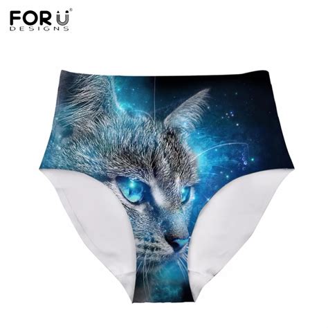 Forudesigns Stylish Women Summer High Waist Panties Cute 3d Blue Galaxy