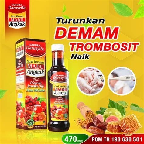 Jual Booster Trombosit Obat Dbd Demam Berdarah Sari Kurma Madu Angkak