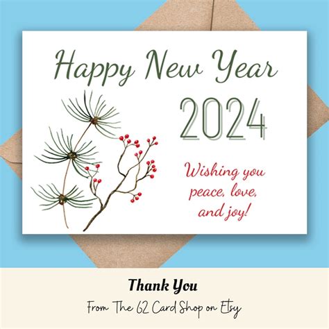 Wishing Joy And Peace With A Happy New Year Card New Years Cards For