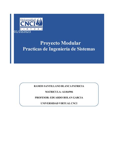 Proyecto Modular 01 10 Proyecto Modular Practicas de Ingeniería de