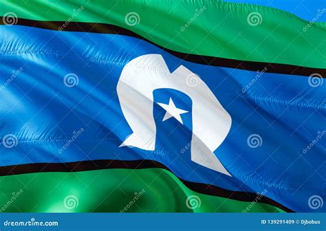 Torres Strait Islanders Flag. 3D Waving Flag Design. the National ...