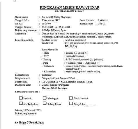 Resume Medis Rawat Inap Homecare24