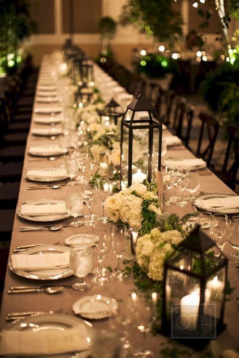 50 Awesome Wedding Reception Table Setting Ideas Long Table Wedding