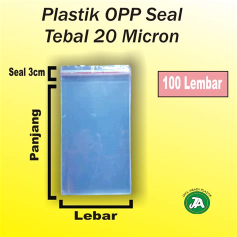 Plastik Opp Seal X Cm Plastik Bening Plastik Opp Tebal Mic