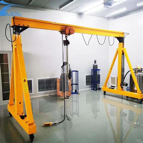 Outdoor Gantry Crane Aluminium 4 Post Portable Electrical Mobile Indoor