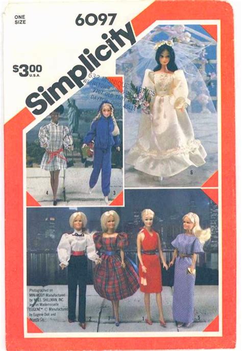 Barbie Clothes Patterns Simplicity 6097 PDF Inspire Uplift