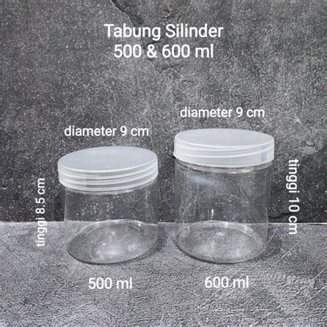 Jual Toples Tabung Silinder Ml Per Pcs Plastik Pet