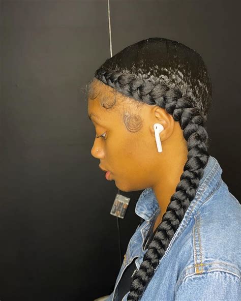 Two French Braids Styles For Black Women In Hood Mwr