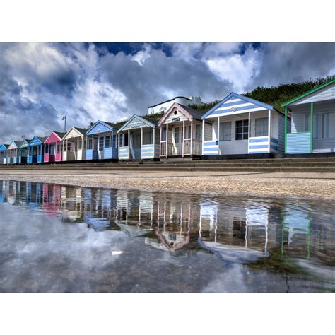 Beach Hut Reflections Southwold Fine Art Photography Print Julia