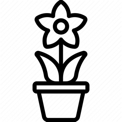 Potted Lotus Gardening Flower Pot Icon Download On Iconfinder