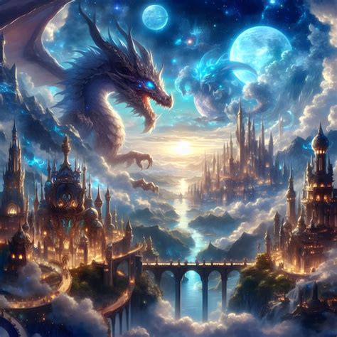 Premium Photo | Fantasy dragon art