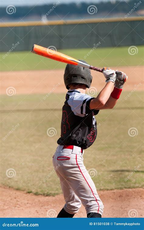 American Teen Baseball Batter Stock Photo Image Of Ball Swing 81501038