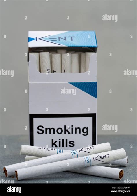 In This Photo Illustration A Pack Of Kent Blue Cigarettes Made By