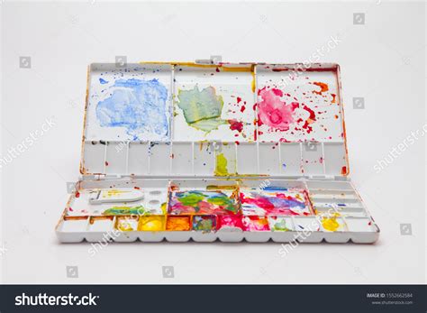 Watercolor Pallet Isolated On White Background Stock Photo 1552662584 | Shutterstock