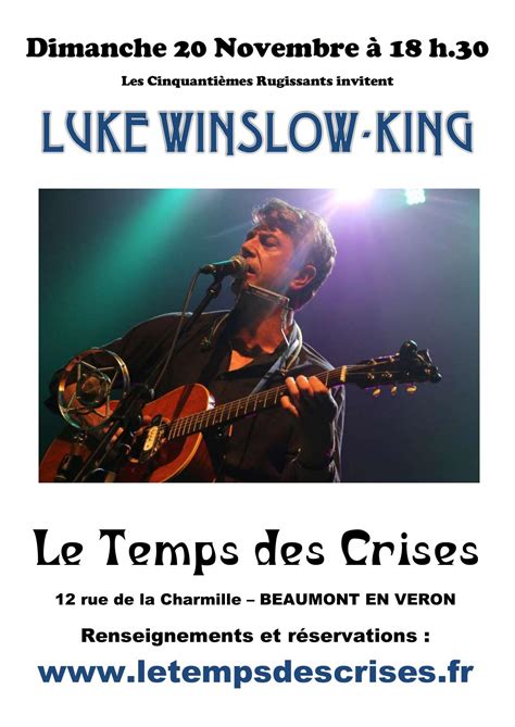 Concert LUKE WINSLOW KING Le Temps Des Crises