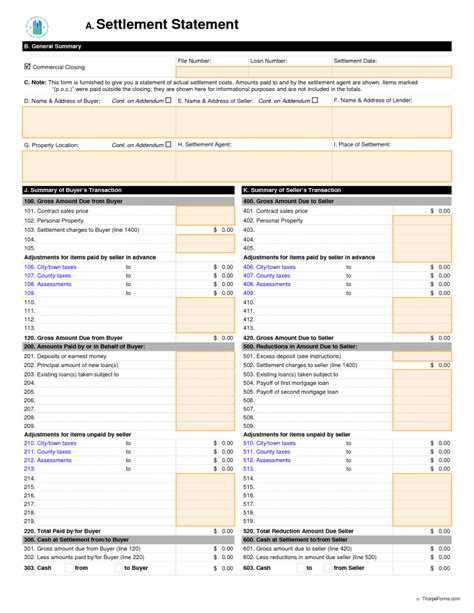 Printable Hud Closing Discvlosure Form Printable Forms Free Online